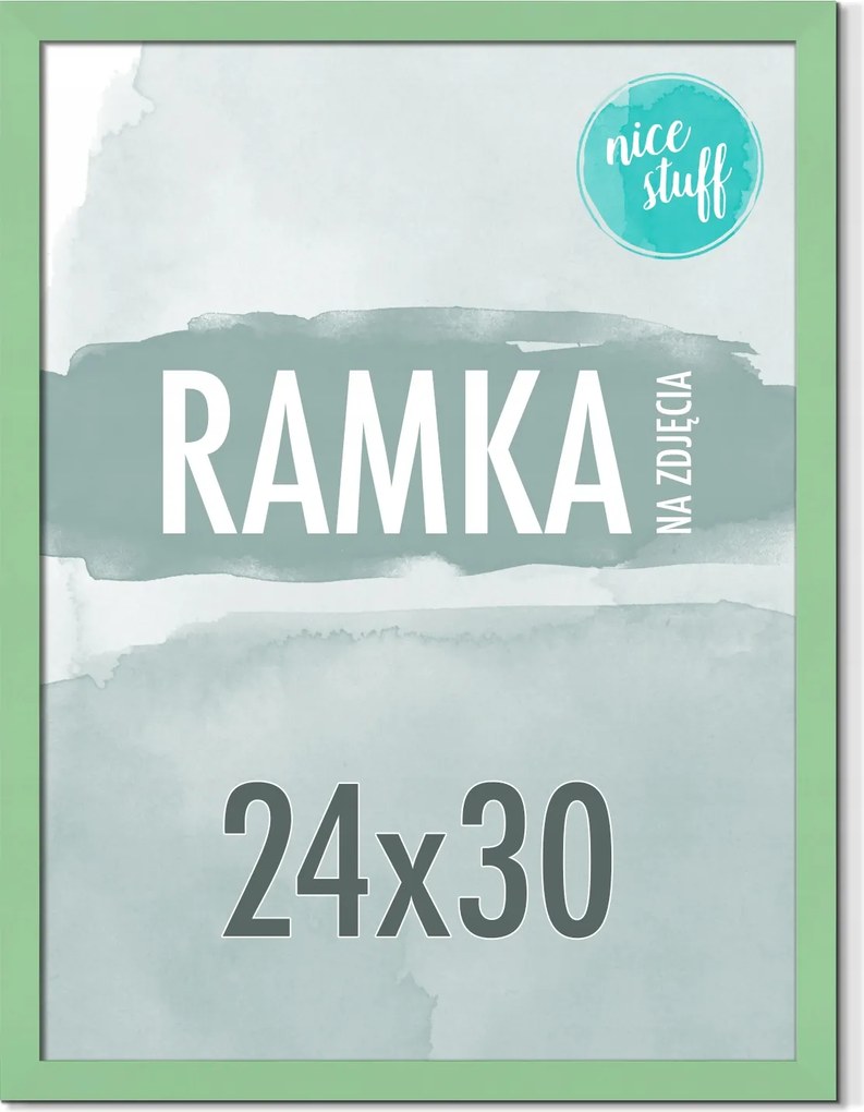 Képkeret 24x30 Képkeret Fotó 30x24 Mdf Menta Zöld