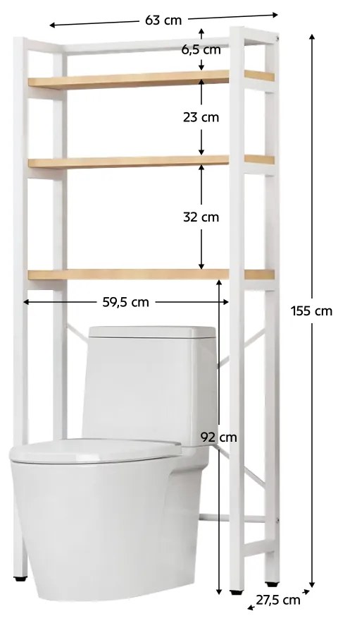 BELRAM WC-polc, tölgyfa