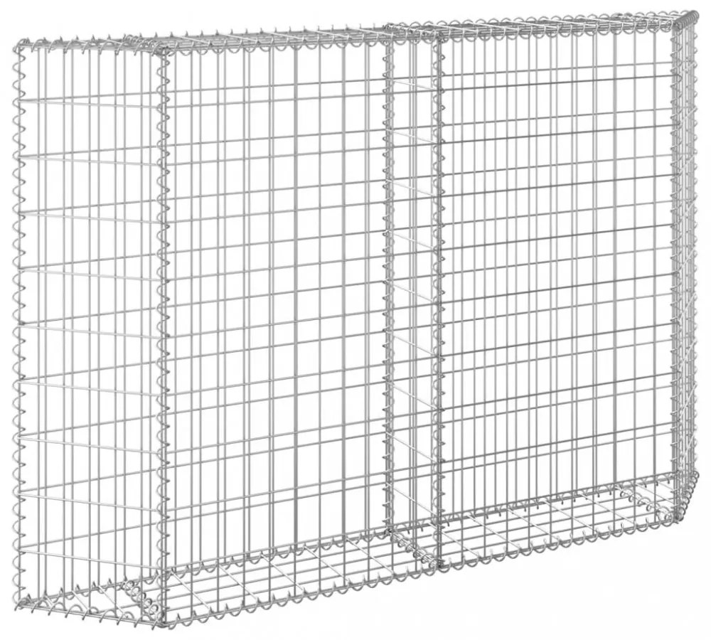 trapéz alakú horganyzott acél gabion magaságyás 150x20x100 cm