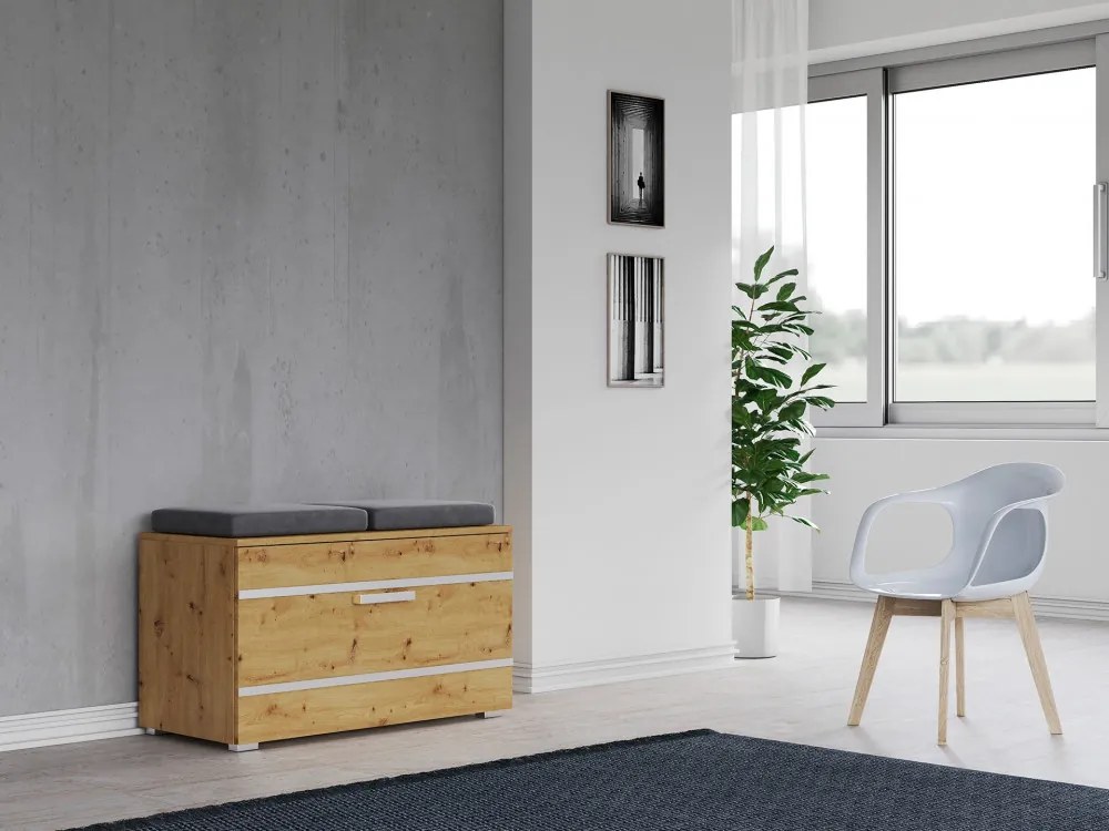 Shannan Opal cipősszekrény, 85x45x35 cm, tölgy