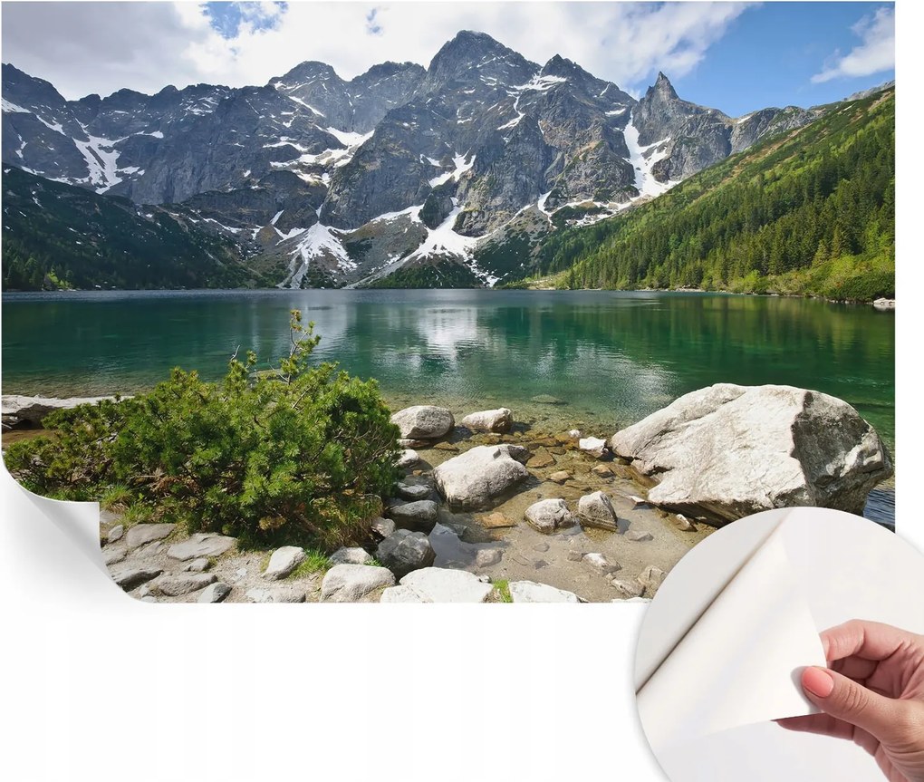 Öntapadós Dekoratív Fotótapéta Hálószobába Hegyi tó 104x70 cm