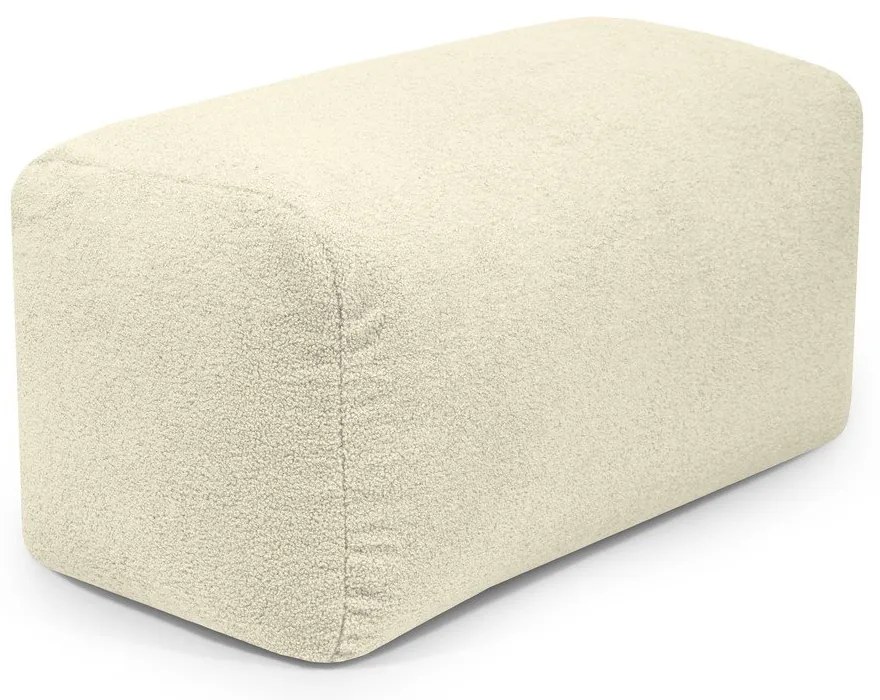 Krémszínű buklé babzsákfotel Plus 100 Lounge – SLOWDOWN