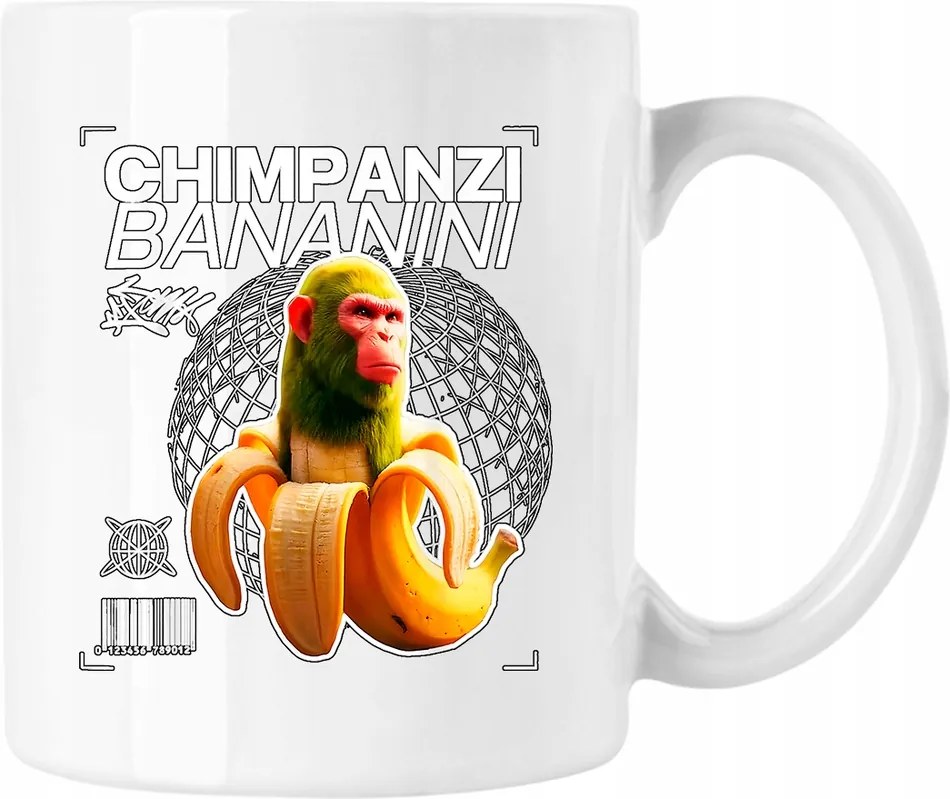 Chimpanzi Bananini majom bögre 6 fehér 330ml