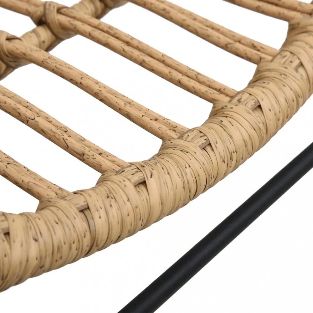 világosbarna polyrattan kerti szék