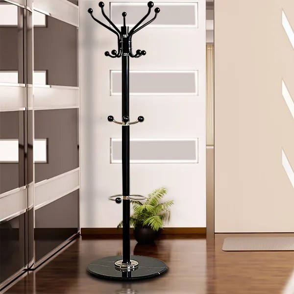 Casaria® Álló ruhafogas - fekete 173 cm