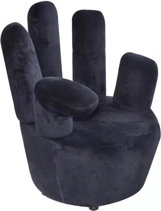 Fekete kéz alakú bársonyszék