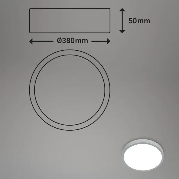Briloner 3709-014 - LED RGBW Dimmelhető mennyezeti lámpa LED/22W/230V ezüst + távirányító