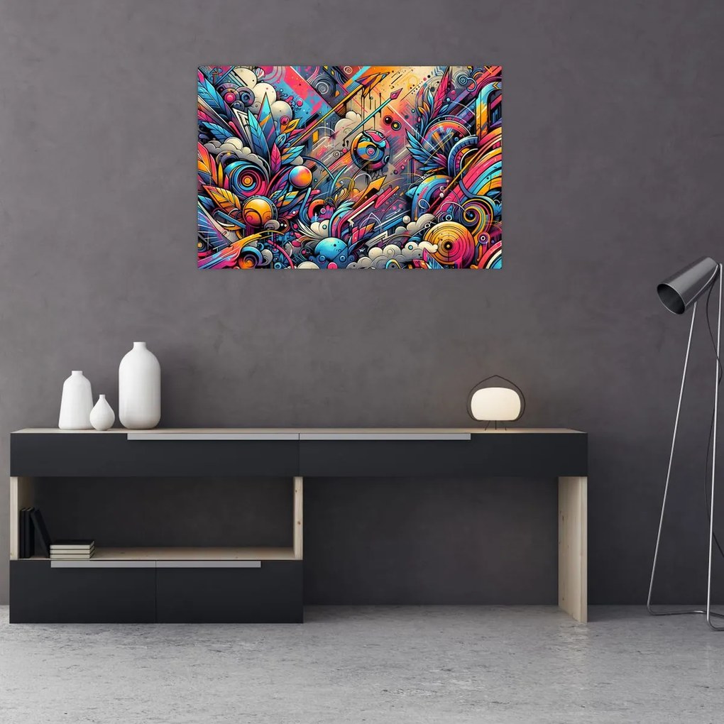 Kép - Színes graffiti (90x60 cm)