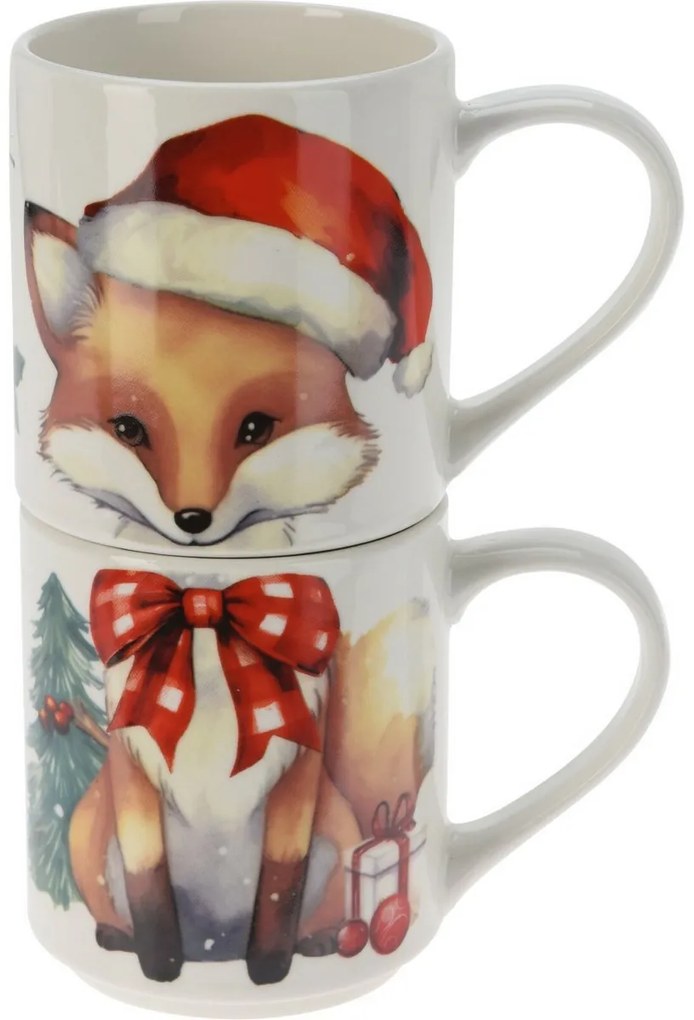 Róka 2 db-os bögre készlet, 265 ml, porcelán