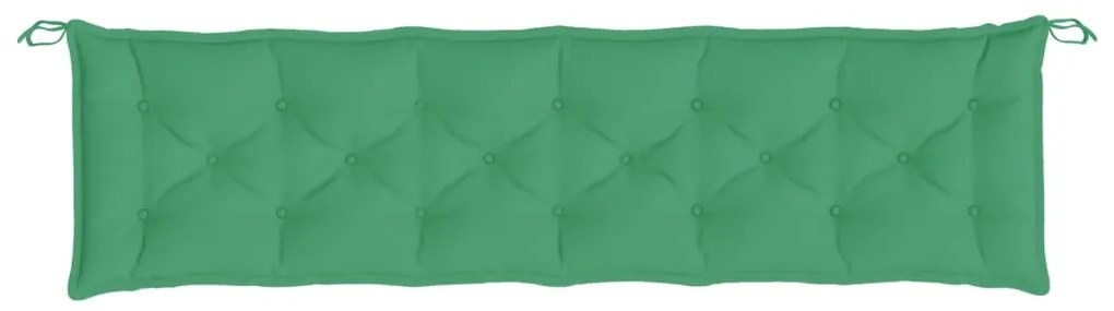 2 db zöld oxford szövet kerti padpárna 200 x 50 x 7 cm