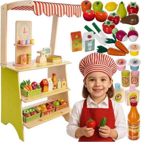 Wooden stall with accessories Kruzzel 24888