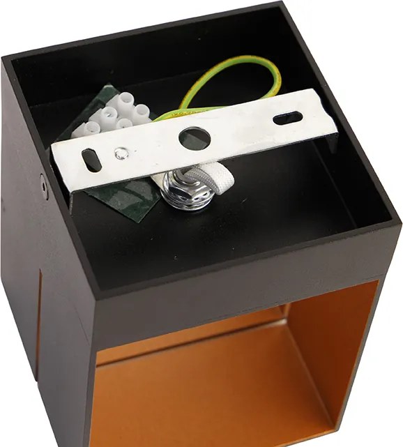 4 darabos intelligens fali lámpa szett fekete arannyal 9,7 cm WiFi G9-el - Transfer Groove