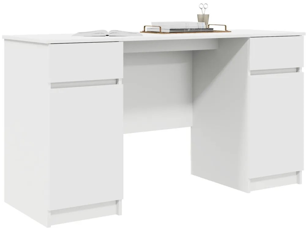 Asztal Fehér 140x49x76 cm Szerelt fa