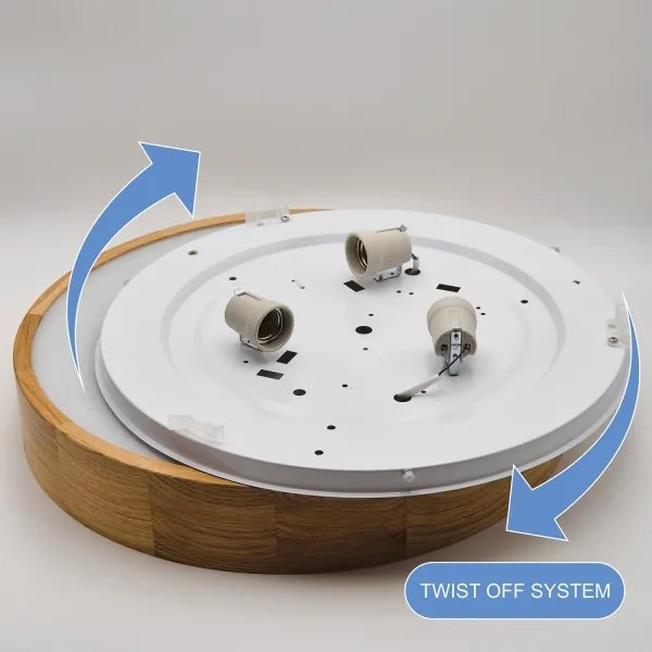 Brilagi - LED mennyezeti lámpa CARVALHO 3xE27/60W/230V tölgy, átm. 47,5 cm