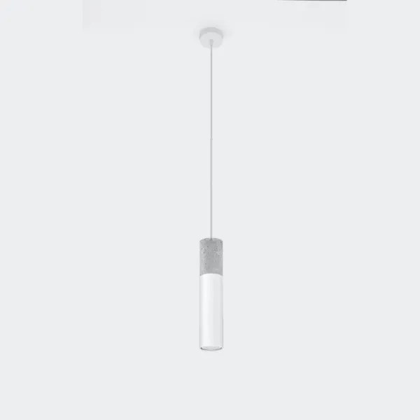 Sollux SL.0647 - BORGIO 1xGU10/40W/230V beton/fém fehér függeszték