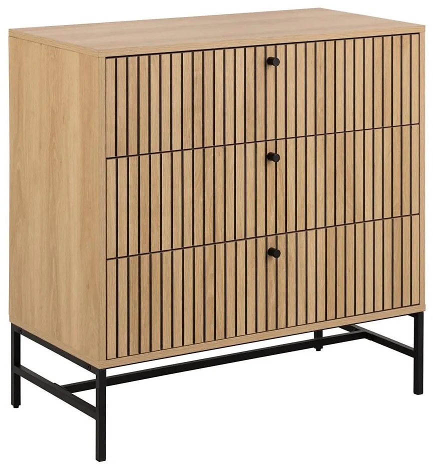 OLIVIA fiókos komód, tölgy