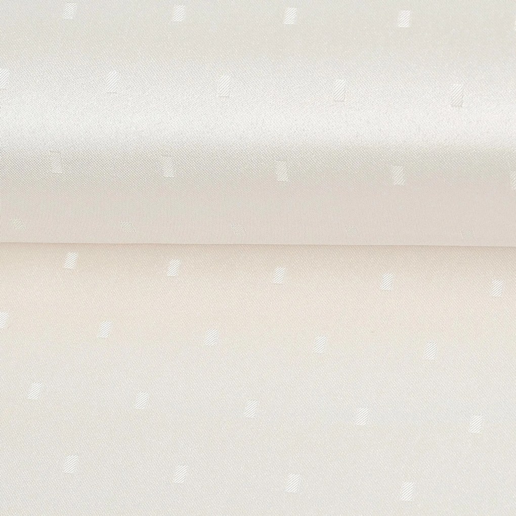 Goldea ünnepi viaszosvászon terítő - tej színű alapon fényes négyzetek 100 x 100 cm