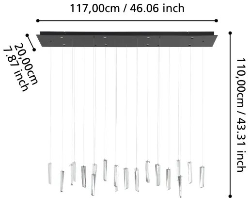 Eglo 390211 - LED Dimmelhető csillár zsinóron SARDENARA 8xLED/4,2W/230V 3000K