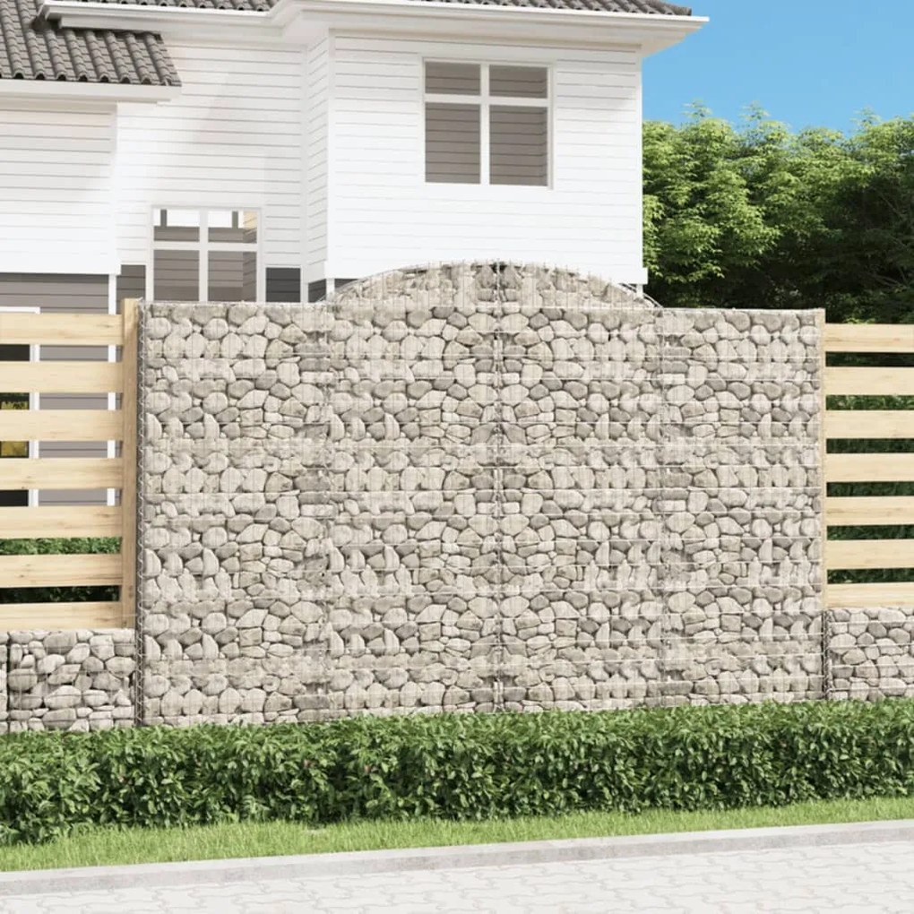 5 db íves horganyzott vas gabion kosár 300x50x200/220 cm