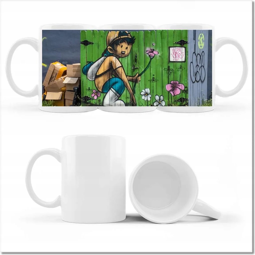 Graffiti mintás bögre Utcaművészet