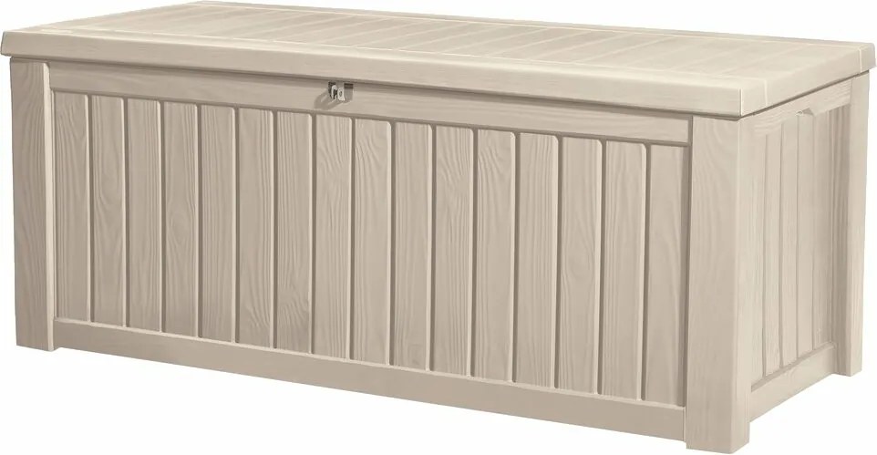 Keter Rockwood 570 l kerti tárolódoboz, krém színű