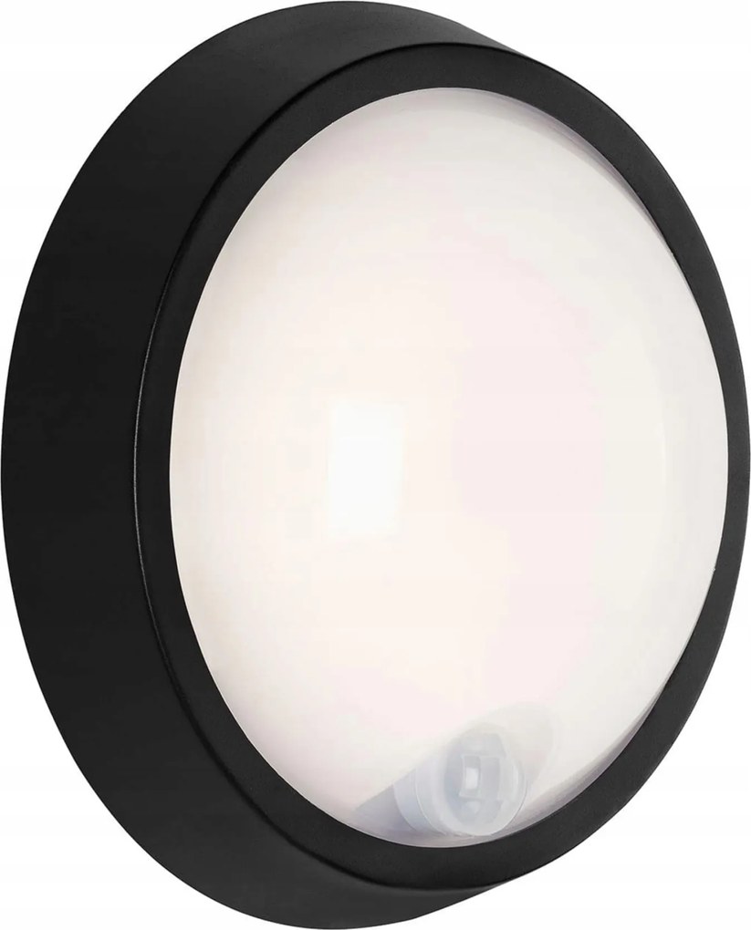 Briloner Led kültéri lámpa szenzorral, 12 W, fekete, IP44, átmérő 17 cm