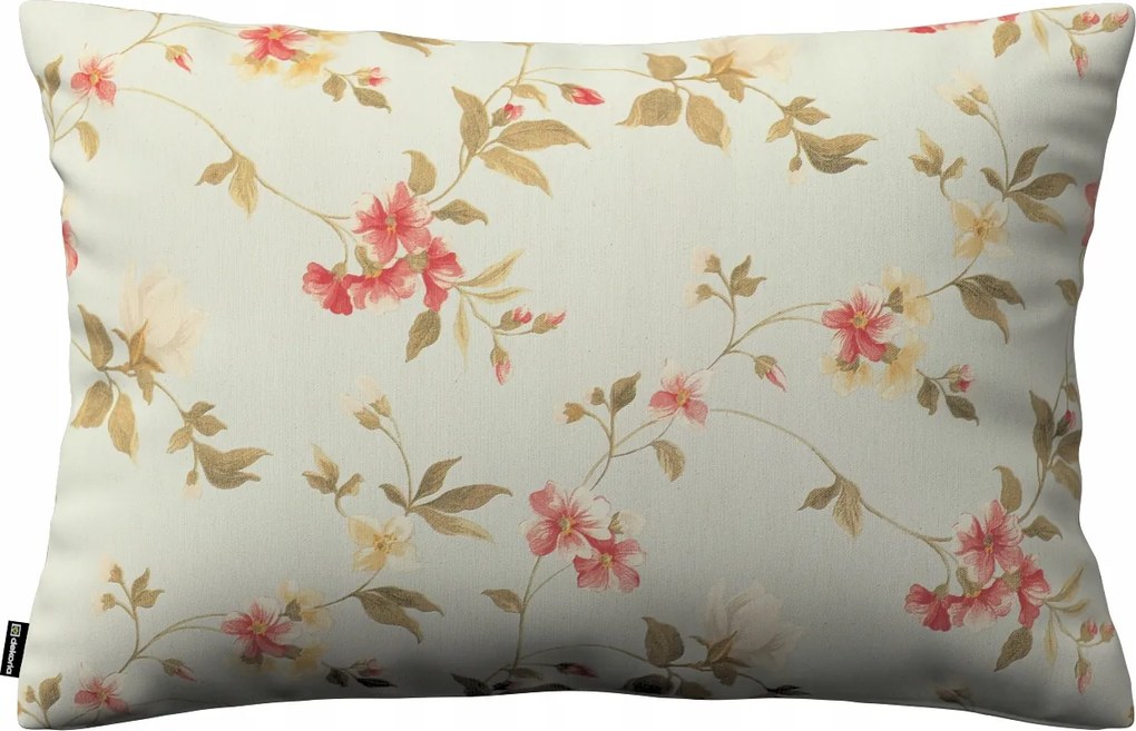 Párnahuzat 47x28 virágos, világoskék alapon