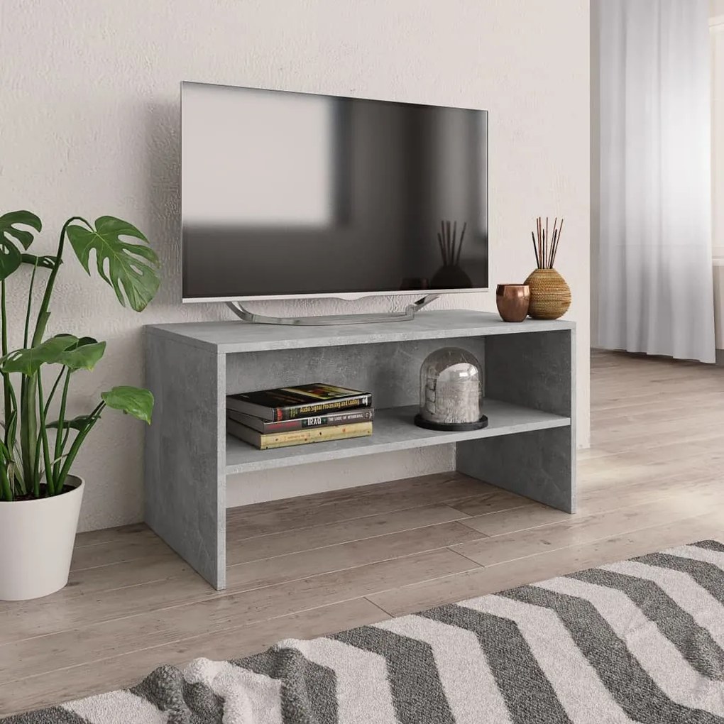 szürke szerelt fa TV-szekrény 80 x 40 x 40 cm