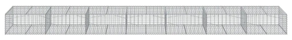 horganyzott vas gabion kosár fedéllel 700 x 100 x 50 cm