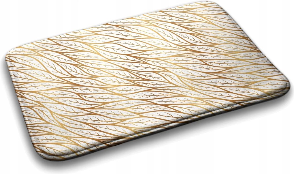 Fürdőszobaszőnyeg Arany levelek mintás 90x60 cm