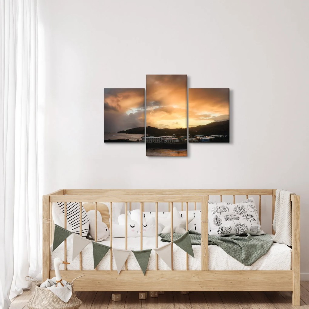 Kép - felhős tengerpart (90x60 cm)