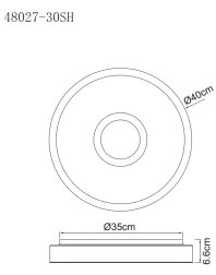 Globo LED RGB fürdőszobai dimmelhető lámpa LED/30W/230V IP44 Wi-Fi Tuya + távirá