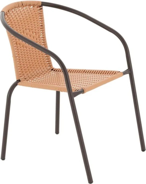 GARTHEN Bistro rattan kerti szék készlet 2 db barna