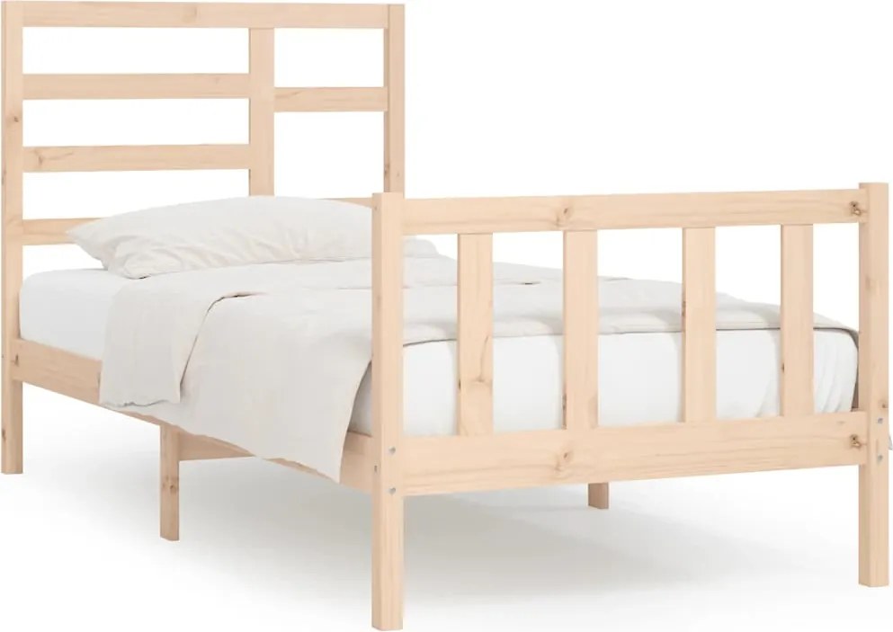 vidaXL tömör fenyőfa ágy matrac nélkül 100 x 200 cm