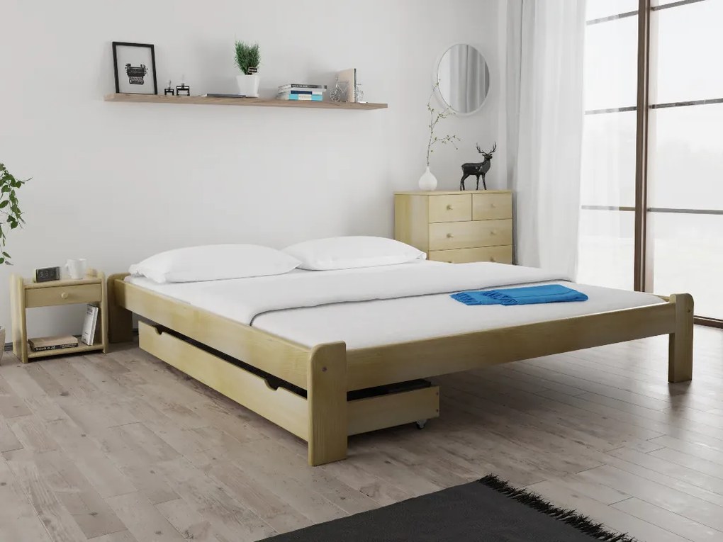 ADA ágy 180x200 cm, fenyőfa Ágyrács: Léces ágyrács, Matrac: Somnia matrac 18 cm