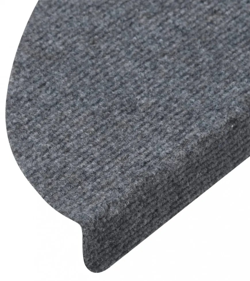 15 db szürke lépcsőszőnyeg 56x17x3 cm