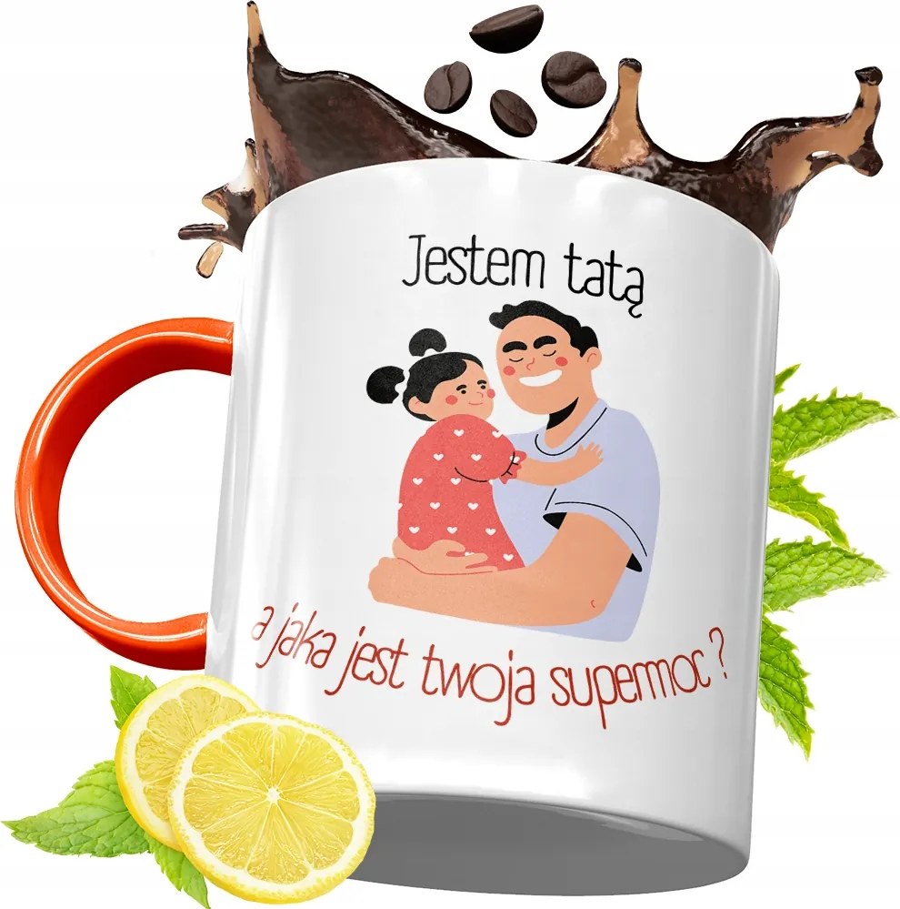 Narancssárga Bögre Apák Napjára Ajándék fényképes nyomtatással