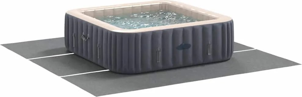 Medence alatlappal Világosszürke 396 x 396 cm Nemes szövet