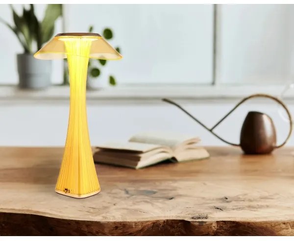 Globo 21025A-LED Dimmelhető Asztali lámpa tölthető AMBRA LED/2,5W/3,7V 2700K/4500K/6500K arany