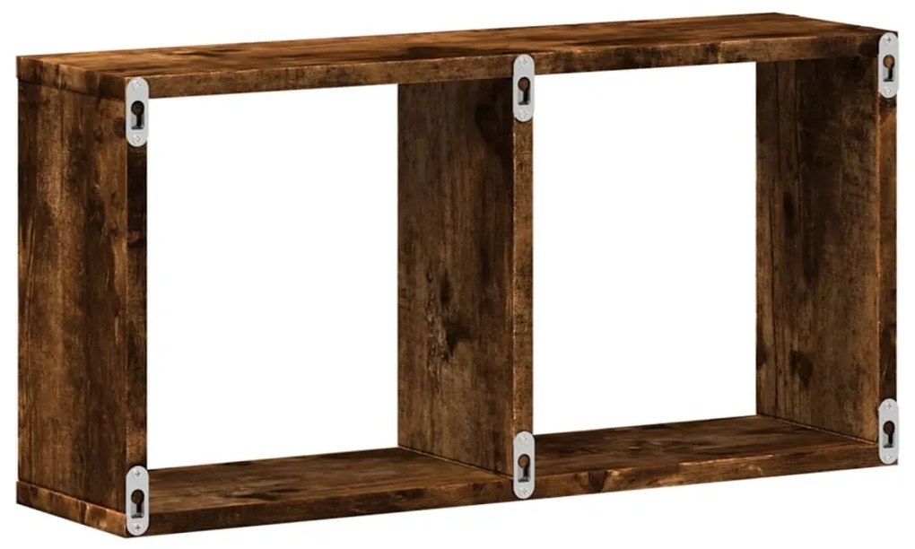 füstös tölgy színű szerelt fa faliszekrény 60 x 16 x 30 cm