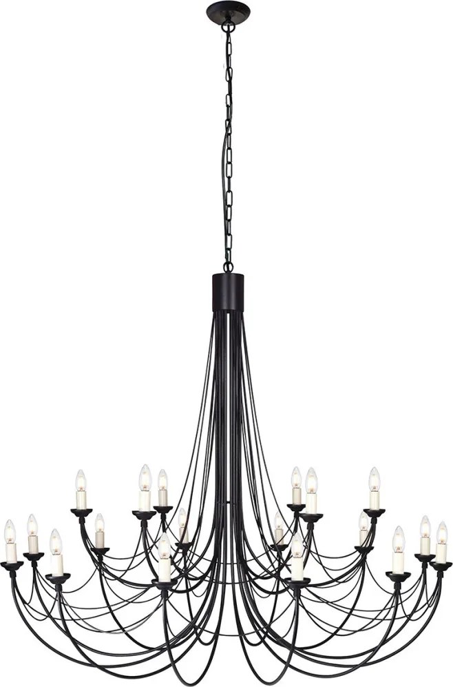 ELSTEAD CB18-BLACK CARISBROOKE Klasszikus Csillár Fekete E14 IP20