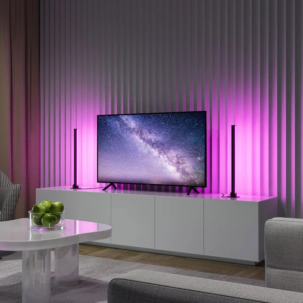 Fekete fém LED asztali lámpa (magasság 55 cm) Boy – Reality