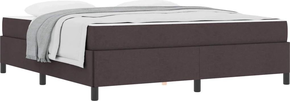 vidaXL Boxrugós ágy Sötét Barna 180 x 200 cm szövet