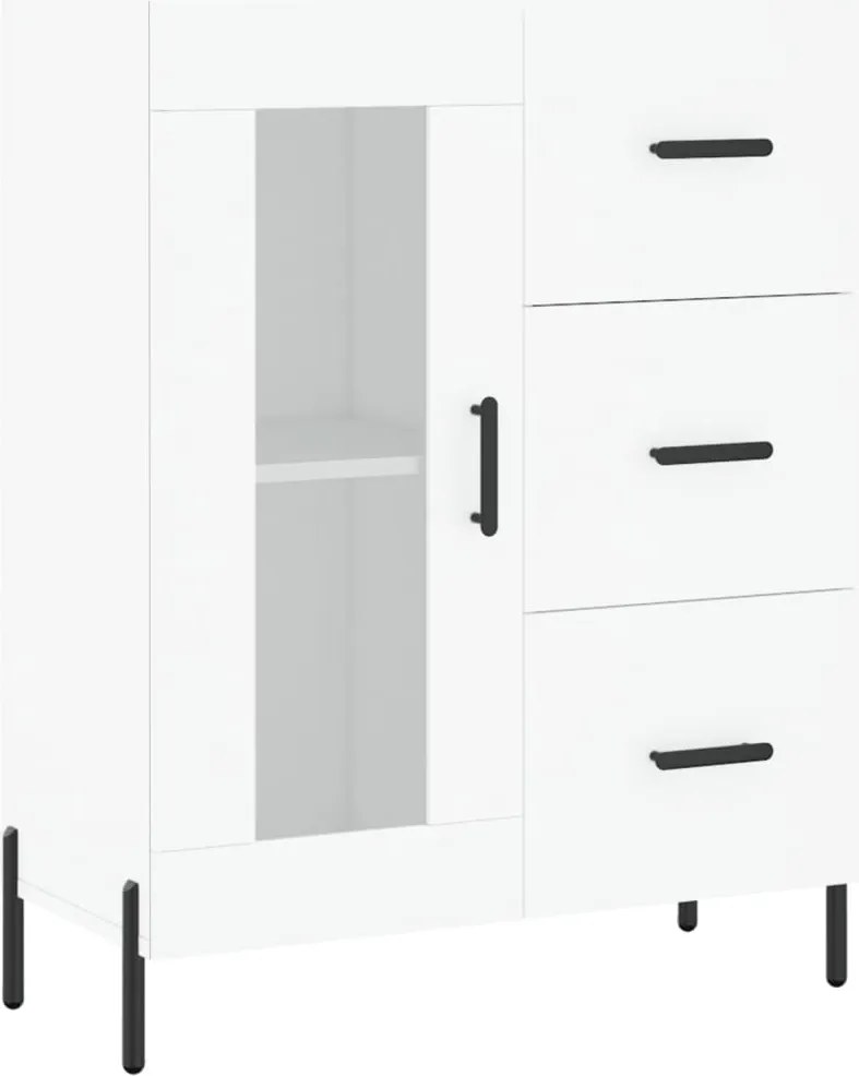 vidaXL fehér szerelt fa tálalószekrény 69,5 x 34 x 90 cm