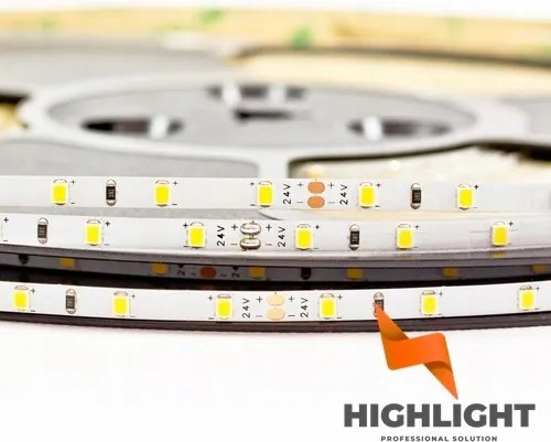 10m Led szalag 4,8W meleg 24V 2835 Smd slim 5mm