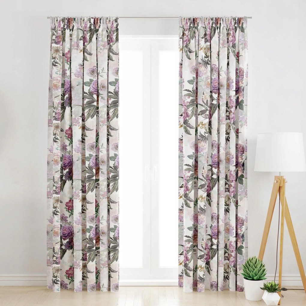 Szalagfüggöny Színes Virágok 145x270