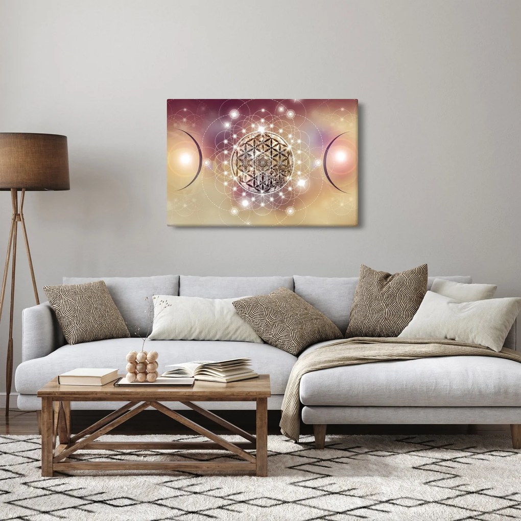 Kép - Mandala elemekkel (90x60 cm)