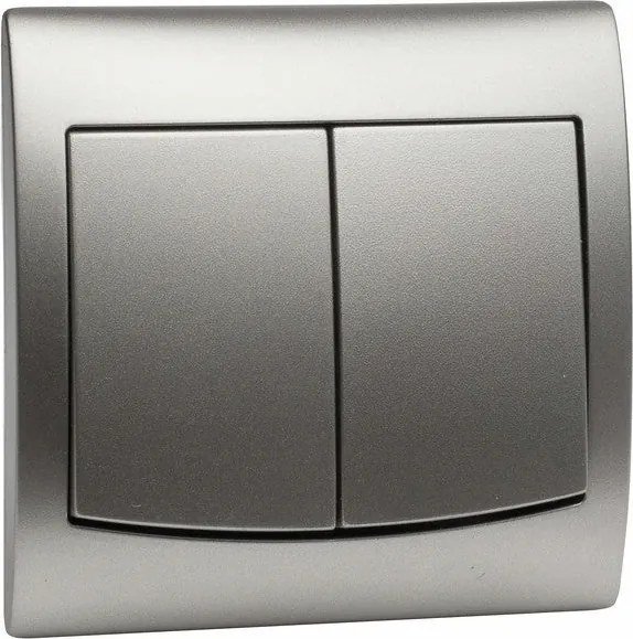 Vega Kapcsoló 1 Sebességes Dupla. Ezüst Metál