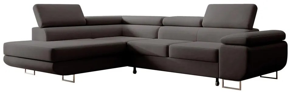 Sarokkanapé Stiletto (B) (világos szürkés fekete + ezüst). 1099708