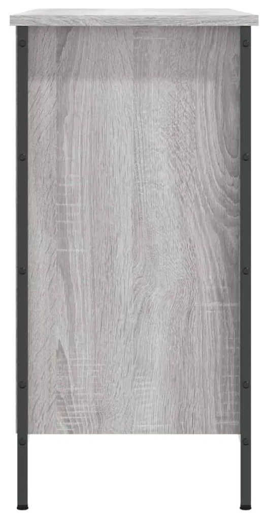 szürke sonoma színű szerelt fa cipősszekrény 100x35x70 cm